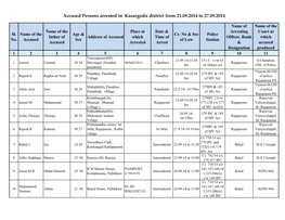 Accused Persons Arrested in Kasargodu District from 21.09.2014 to 27.09.2014