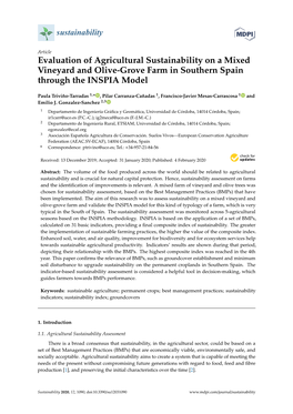 Evaluation of Agricultural Sustainability on a Mixed Vineyard and Olive-Grove Farm in Southern Spain Through the INSPIA Model