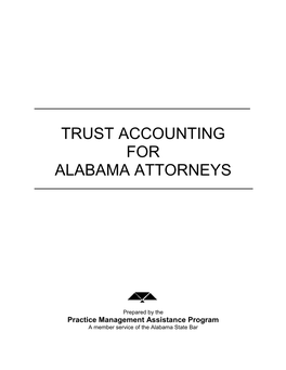 Trust Accounting for Alabama Attorneys