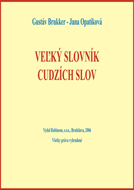 Veľký Slovník Cudzích Slov