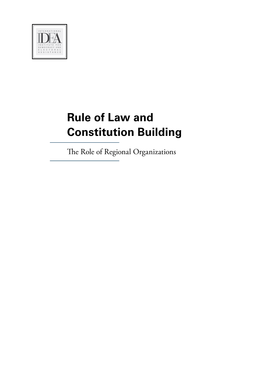 Rule of Law and Constitution Building