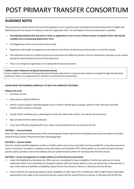 Post Primary Transfer Consortium