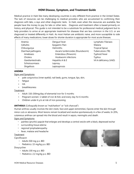 Tropical Disease Treatment Guide