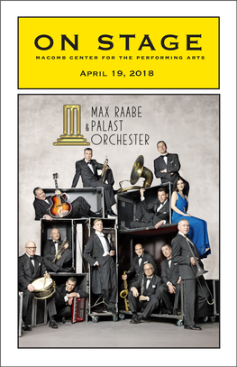 ON STAGE Macomb Center for the Performing Arts April 19, 2018 Patti Lupone Don’T Monkey with Broadway
