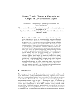 Strong Triadic Closure in Cographs and Graphs of Low Maximum Degree