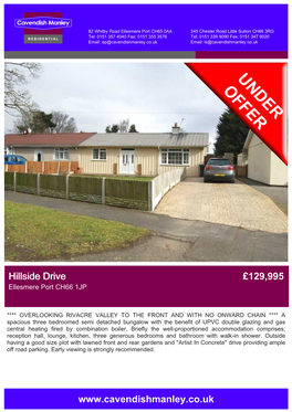 Hillside Drive £129,995