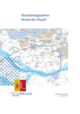 Herindelingsadvies Hoeksche Waard Herindelingsadvies Hoeksche Waard