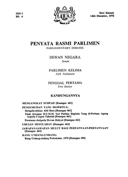 Penyata Rasmi Parlimen Parliamentary Debates