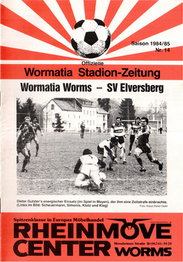 Wormatia Stadion-Zeitung Wormatia Worms—SV Elversherg