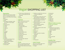 Veganshopping LIST