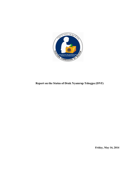 Report on the Status of Druk Nyamrup Tshogpa (DNT)