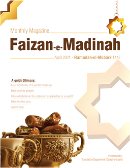 Monthly Magazine Faizan E Madinah April 2021