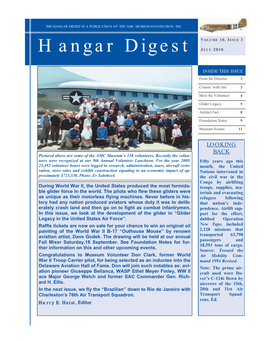 Hangar Digest Is a Publication of Th E Amc Museum Foundation, Inc