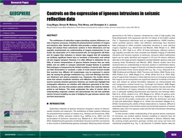 Controls on the Expression of Igneous Intrusions in Seismic Reflection Data GEOSPHERE; V