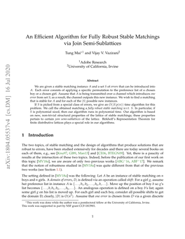 An Efficient Algorithm for Fully Robust Stable Matchings Via Join