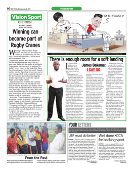 Winning Can Become Part of Rugby Cranes Inning Is a Habit and the Rugby Cranes Are Doing Just That Lately