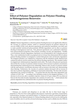 Effect of Polymer Degradation on Polymer Flooding in Heterogeneous Reservoirs