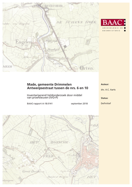 Made, Gemeente Drimmelen Antwerpsestraat Tussen De Nrs. 6 En