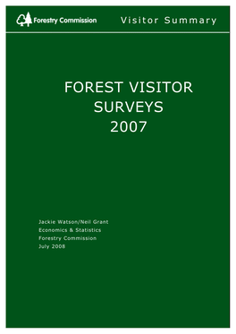 Forest Visitor Surveys 2007