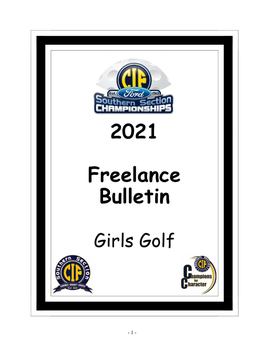 2021 Girls Golf Freelance Bulletin