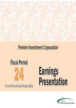 Premier Investment Corporation Premier REIT (PIC) Table of Contents