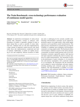 The Train Benchmark: Cross-Technology Performance Evaluation of Continuous Model Queries