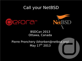 Call Your Netbsd