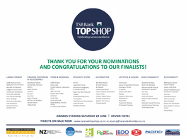 Thank You for Your Nominations and Congratulationsto Our Finalists!