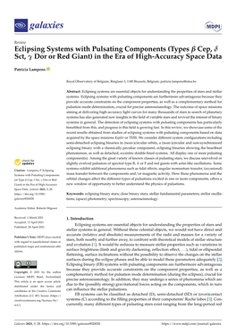 Eclipsing Systems with Pulsating Components (Types Β Cep, Δ Sct, Γ Dor Or Red Giant) in the Era of High-Accuracy Space Data