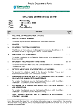 (Public Pack)Agenda Document for Strategic Commissioning Board, 16