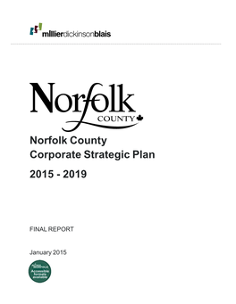 Norfolk County Corporate Strategic Plan 2015-2019