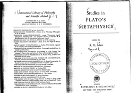 Plato's (Metaphysics))