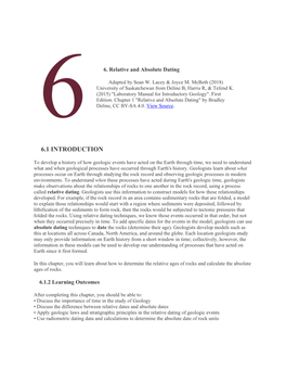 6. Relative and Absolute Dating