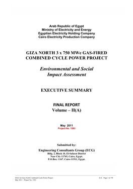 (NTS) of the Environmental Impact