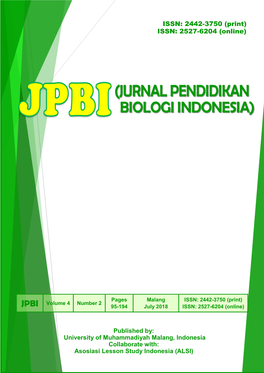 Published By: University of Muhammadiyah Malang, Indonesia Collaborate With: Asosiasi Lesson Study Indonesia (ALSI)