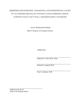 Sequence Stratigraphy, Diagenesis, and Depositional Facies of an Exposed Megaflap: Pennsylvanian Hermosa Group, Gypsum Valley Salt Wall, Paradox Basin, Colorado