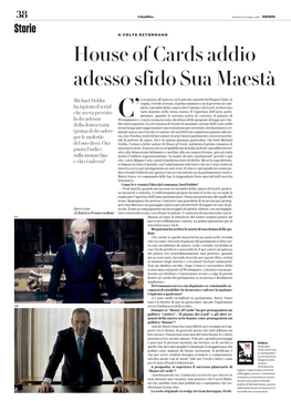 House of Cards Addio Adesso Sfido Sua Maestà