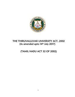 As Amended Upto 14Th July 2017) (TAMIL NADU ACT 32 of 2002