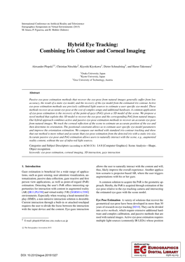 Hybrid Eye Tracking: Combining Iris Contour and Corneal Imaging