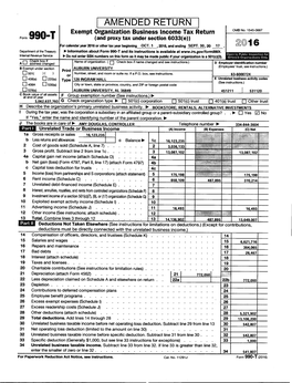 Scanned 2016 Form 990-T Exempt Organization Business Income Tax