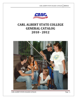 Carl Albert State College Catalog 2010-12