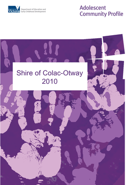 Colac-Otway 2010 Eee Adolescent Community Profiles I