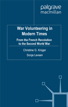 War Volunteering in Modern Times from the French Revolution to the Second World War