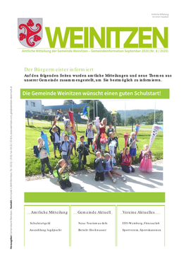 Die Gemeinde Weinitzen Wünscht Einen Guten Schulstart!