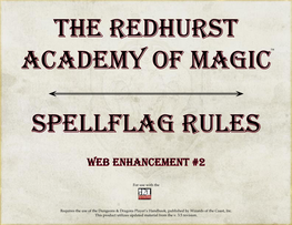 Rules for Spellflag