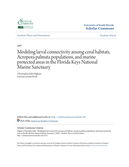 Modeling Larval Connectivity Among Coral Habitats, Acropora Palmata