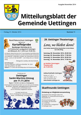 Mitteilungsblatt November 2014