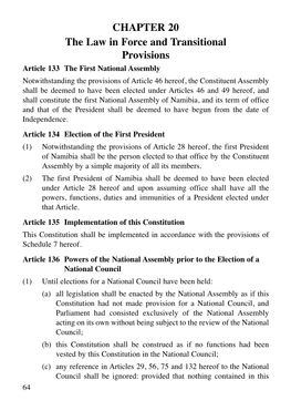 The Constitution of Namibia