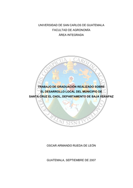 Universidad De San Carlos De Guatemala Facultad De Agronomía Área Integrada
