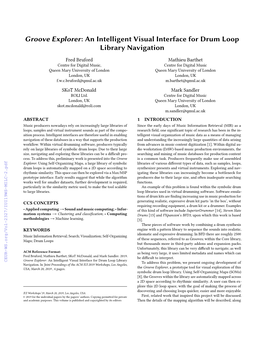 Groove Explorer: an Intelligent Visual Interface for Drum Loop Library Navigation